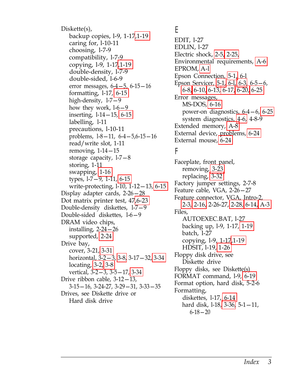 Epson Endeavor User Manual | Page 188 / 197