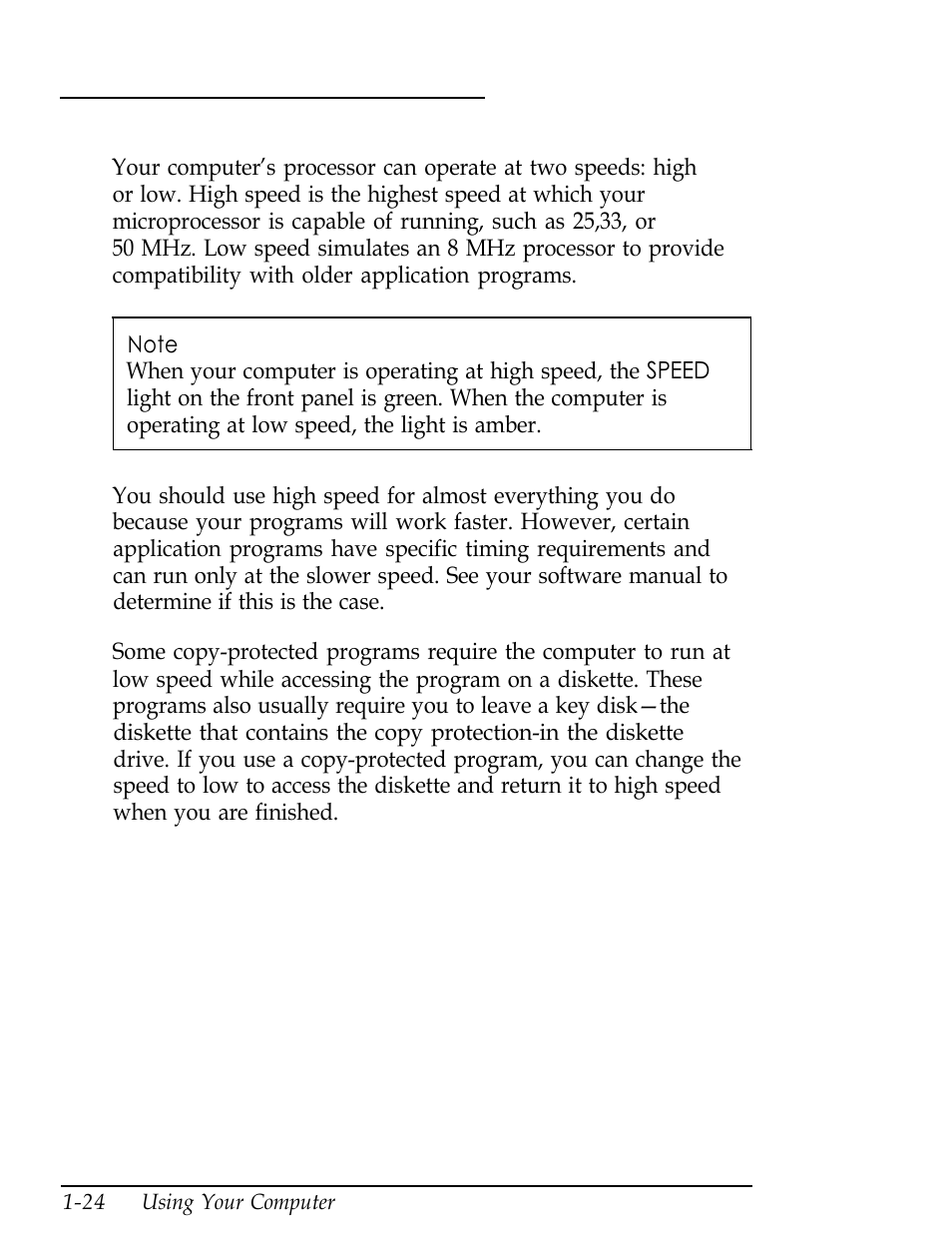 Changing the processor speed, L-24 | Epson Endeavor User Manual | Page 40 / 197