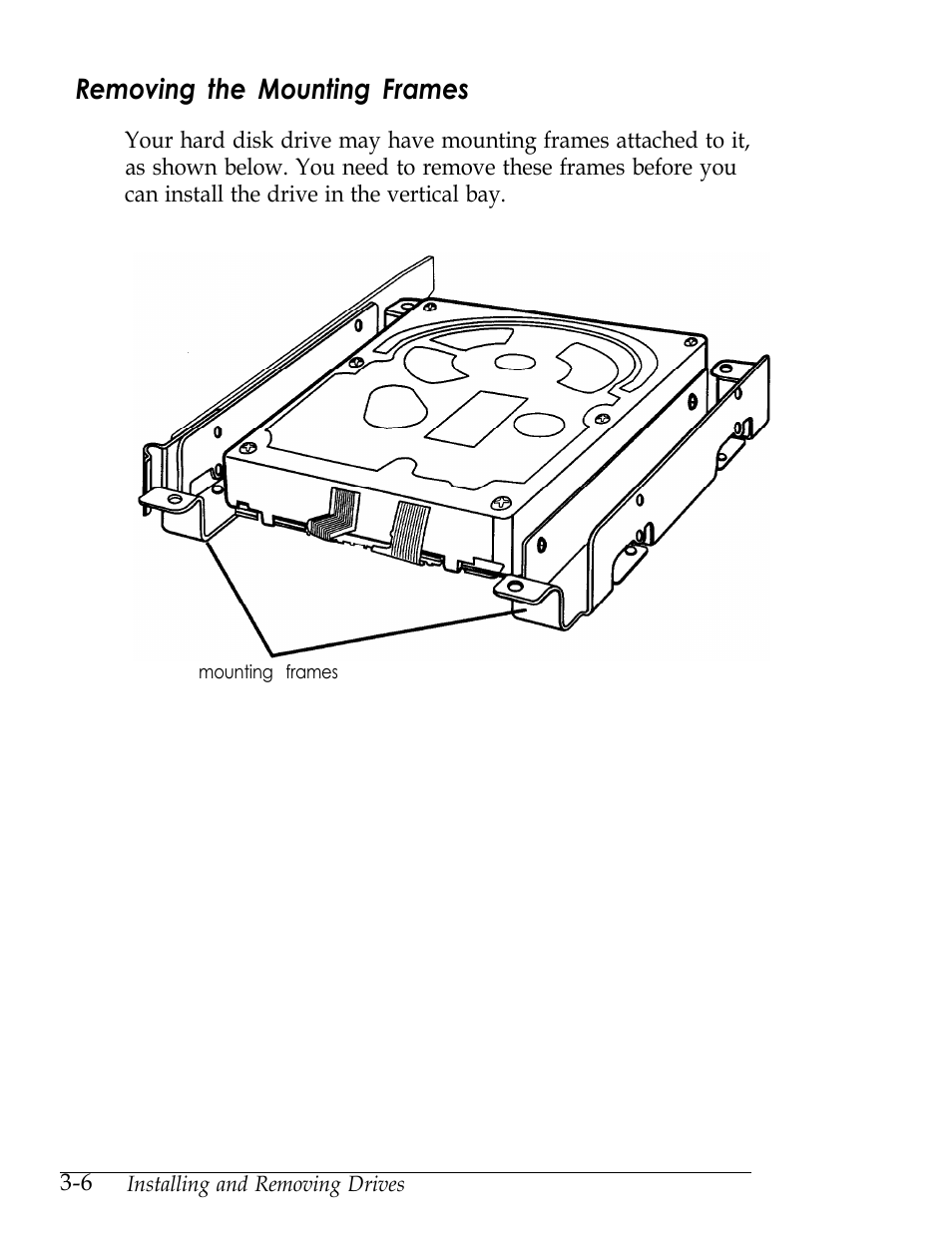 Removing the mounting frames | Epson Endeavor User Manual | Page 79 / 197