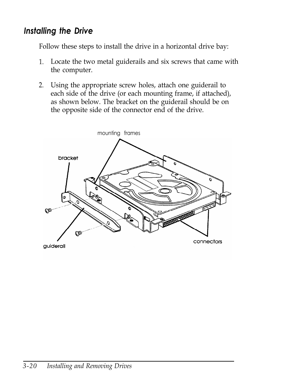 Installing the drive | Epson Endeavor User Manual | Page 93 / 197