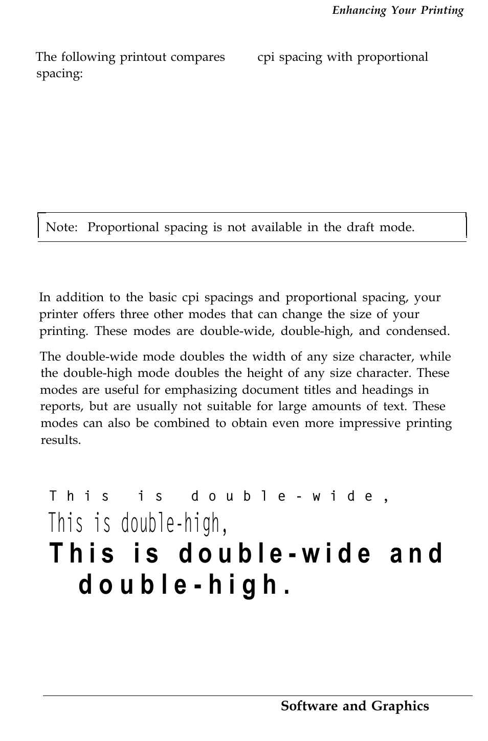 Character size, This is double-high | Epson 4500 User Manual | Page 110 / 317