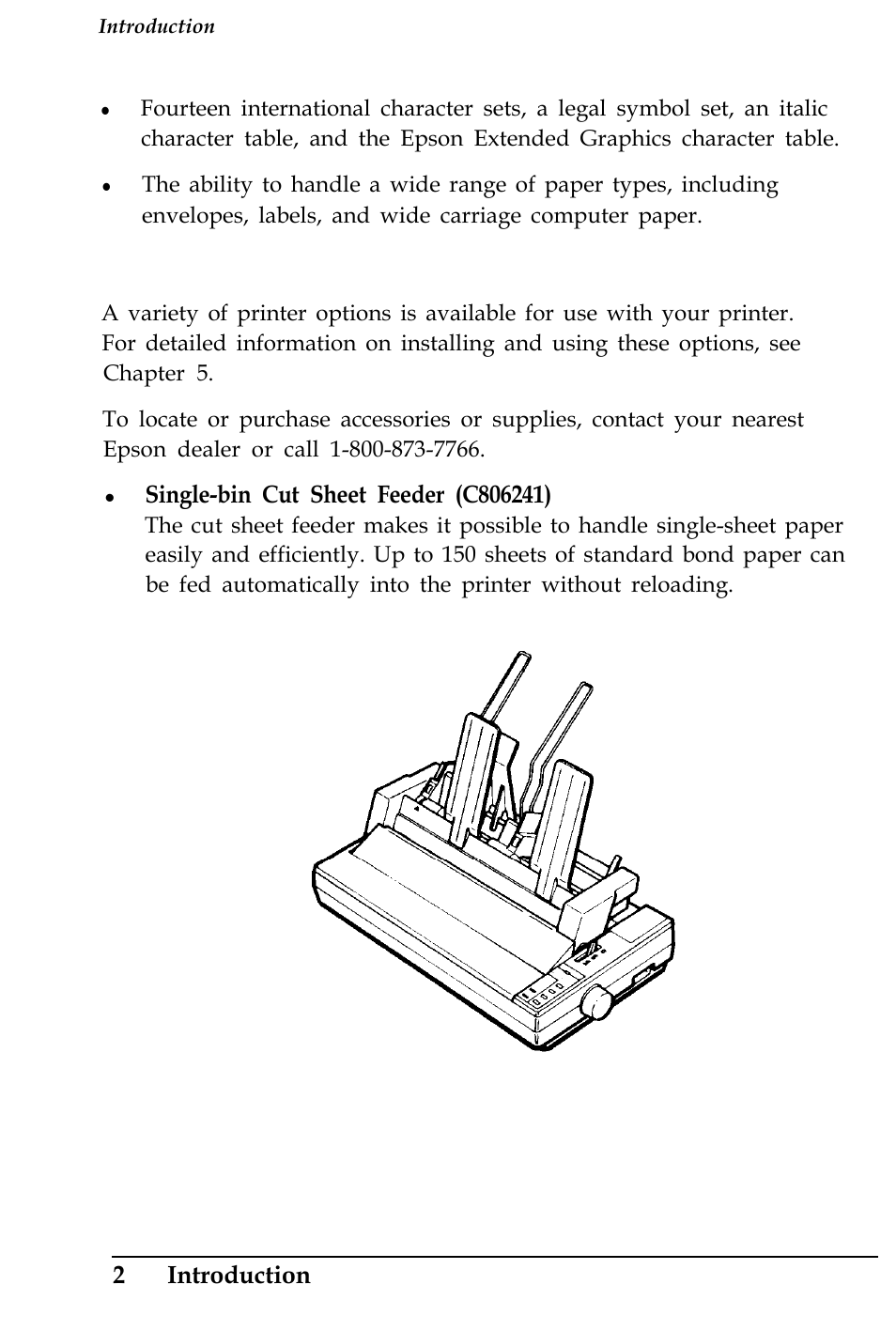 Options and supplies | Epson 4500 User Manual | Page 18 / 317