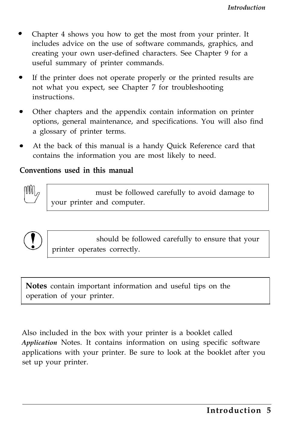 Application notes | Epson 4500 User Manual | Page 21 / 317