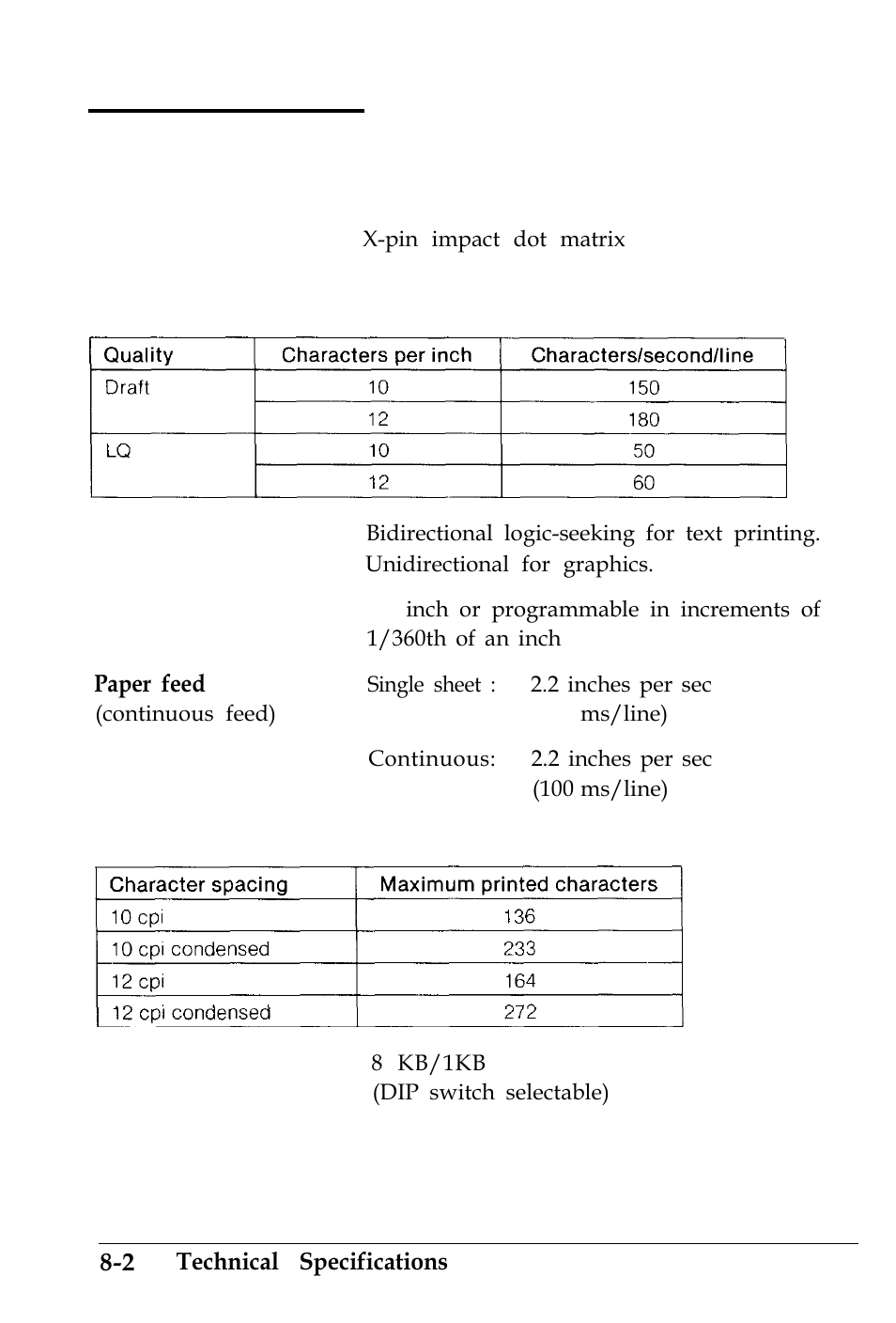Printer specifications, Printing | Epson 4500 User Manual | Page 238 / 317