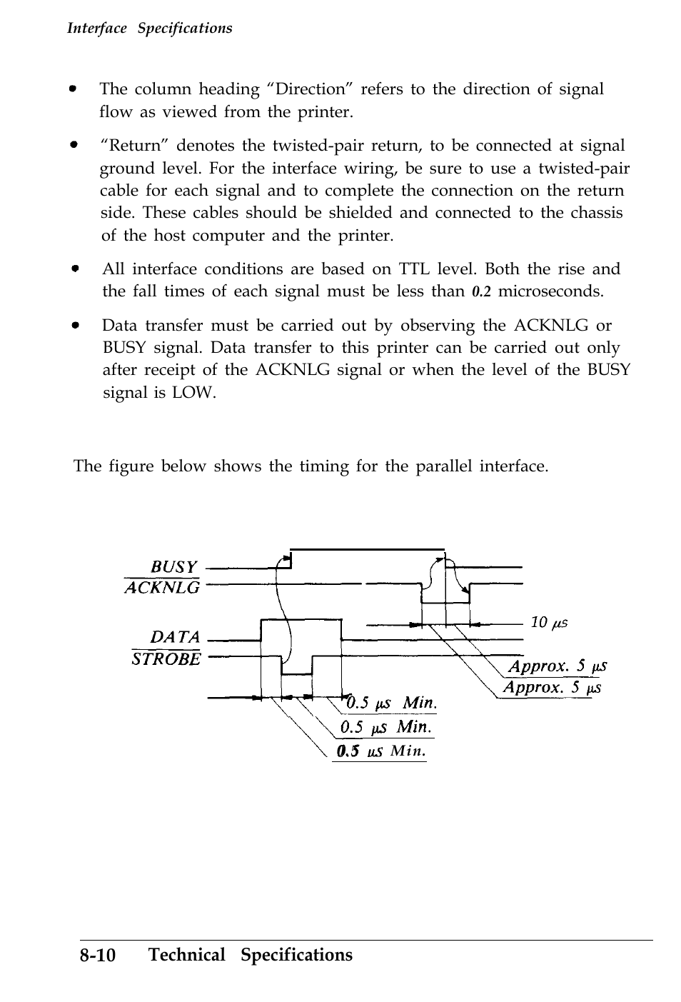 Interface timing | Epson 4500 User Manual | Page 246 / 317