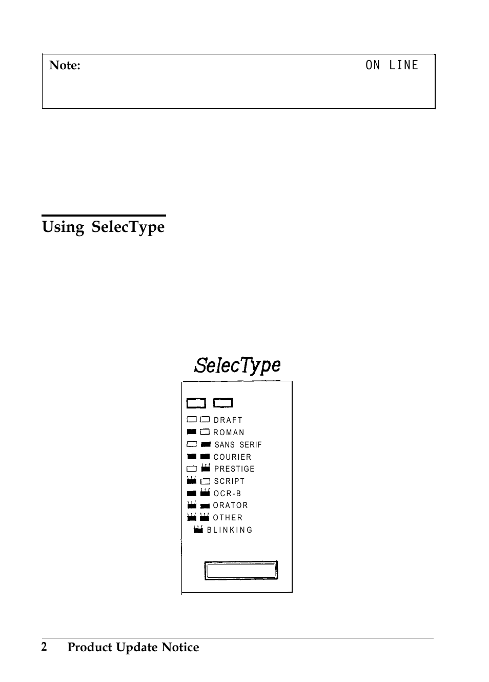 Using selectype, Font | Epson 4500 User Manual | Page 3 / 317