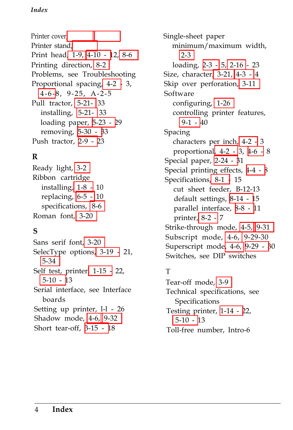 Epson 4500 User Manual | Page 310 / 317