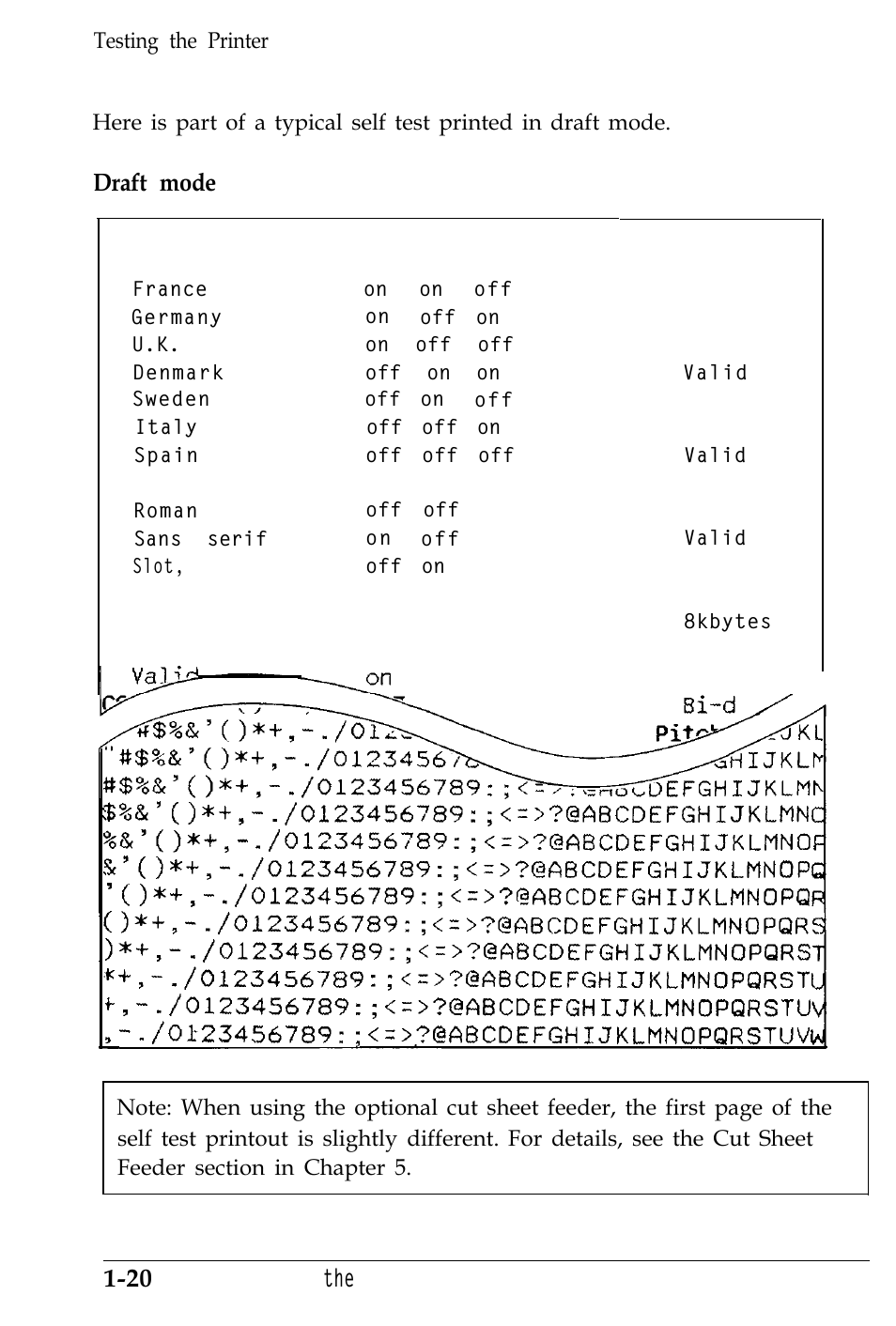 Invalid, Receive, Graphics pri | Setting up, Printer | Epson 4500 User Manual | Page 42 / 317