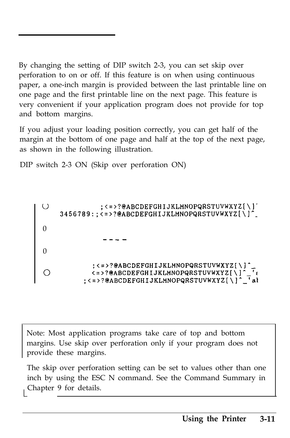 Skip over perforation, Skip over perforation -11 | Epson 4500 User Manual | Page 90 / 317