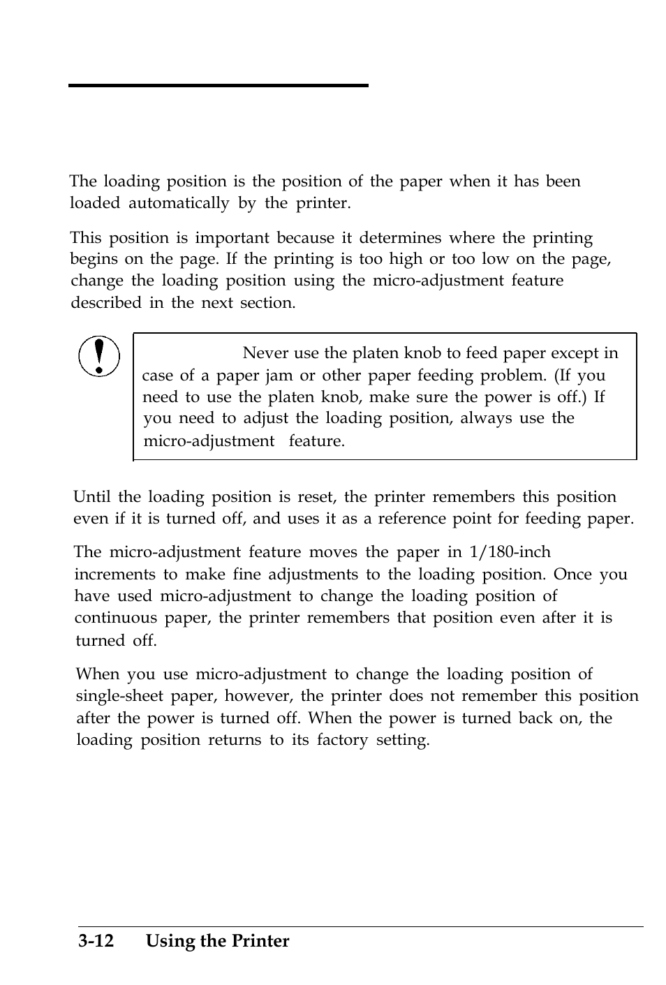 Adjusting the loading position, The loading position | Epson 4500 User Manual | Page 91 / 317