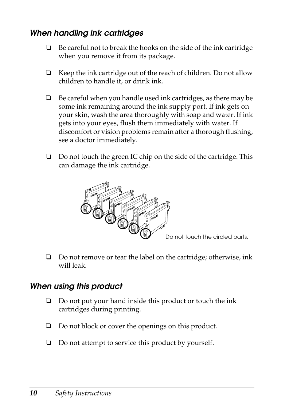 Epson STYLUS RX500 User Manual | Page 10 / 99