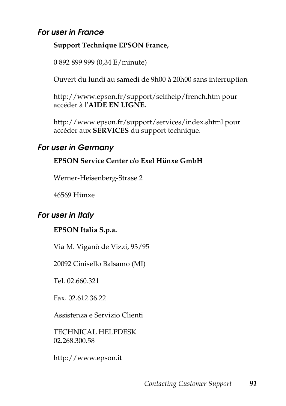 Epson STYLUS RX500 User Manual | Page 91 / 99