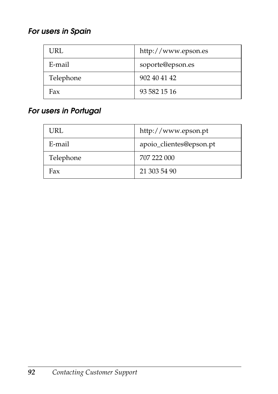 Epson STYLUS RX500 User Manual | Page 92 / 99