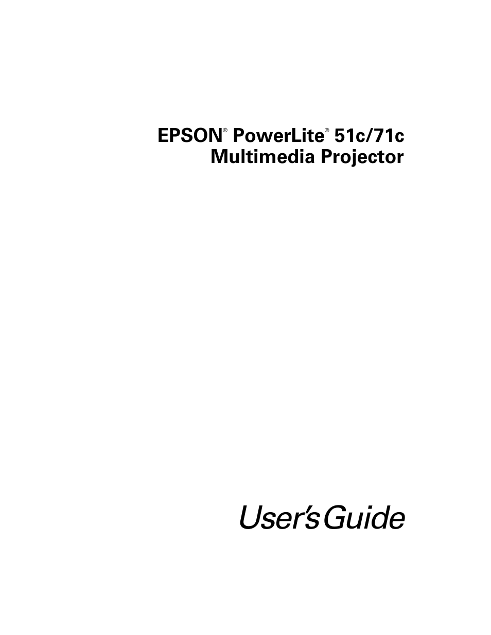 Epson 51c User Manual | 86 pages