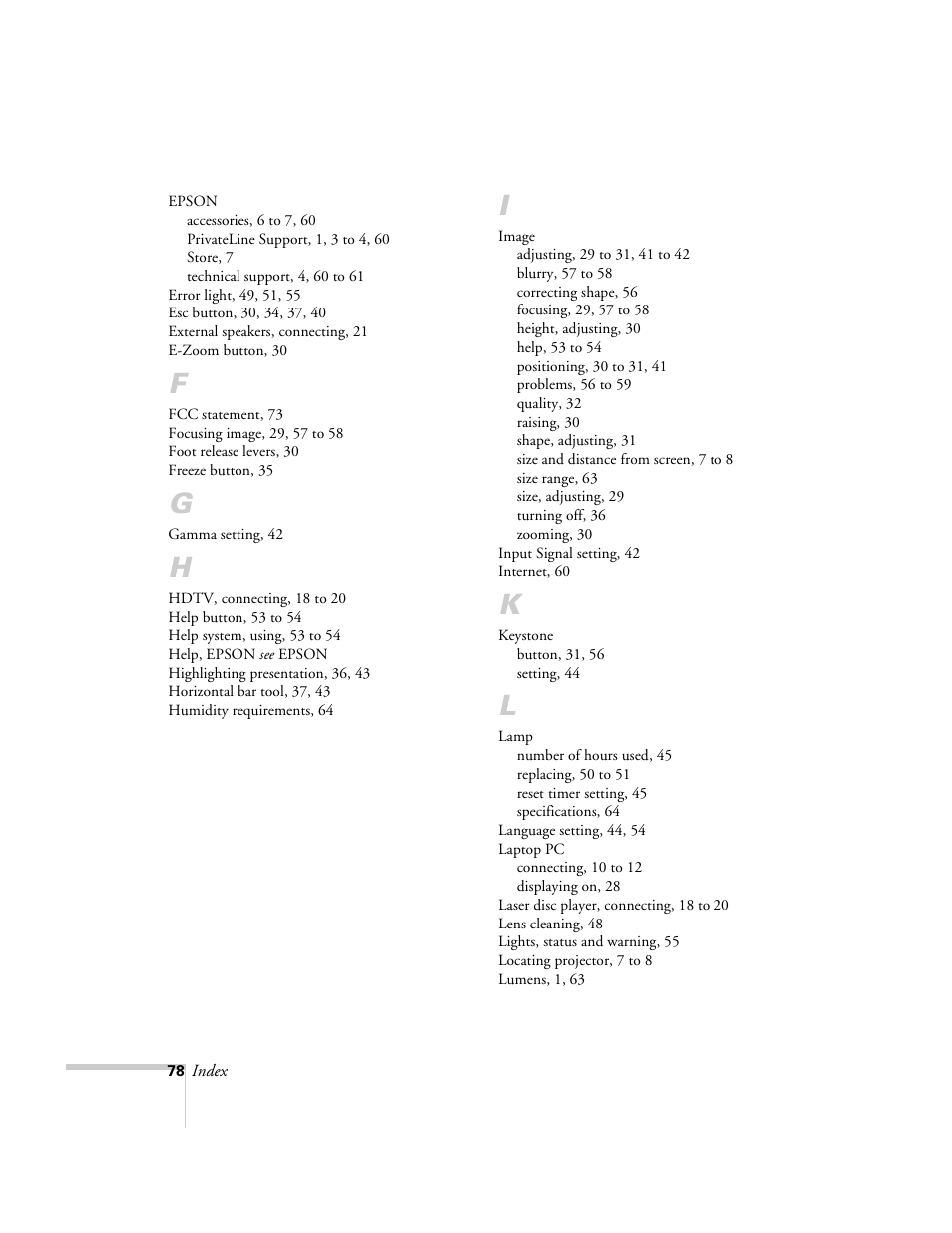 Epson 51c User Manual | Page 83 / 86