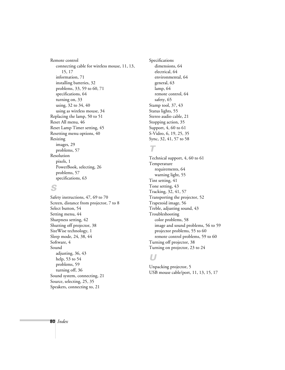 Epson 51c User Manual | Page 85 / 86