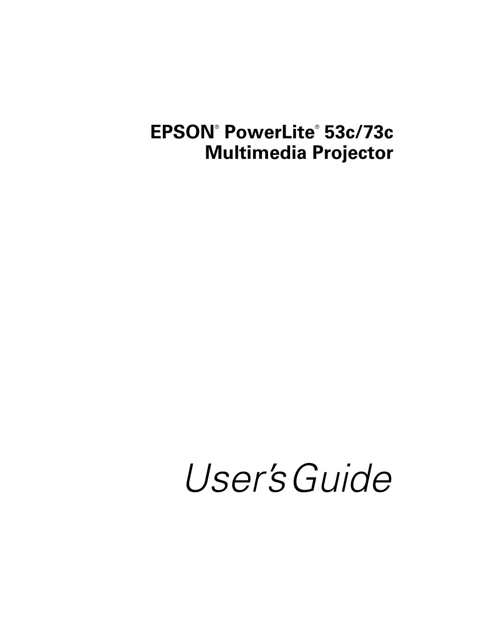 Epson 73c User Manual | 108 pages