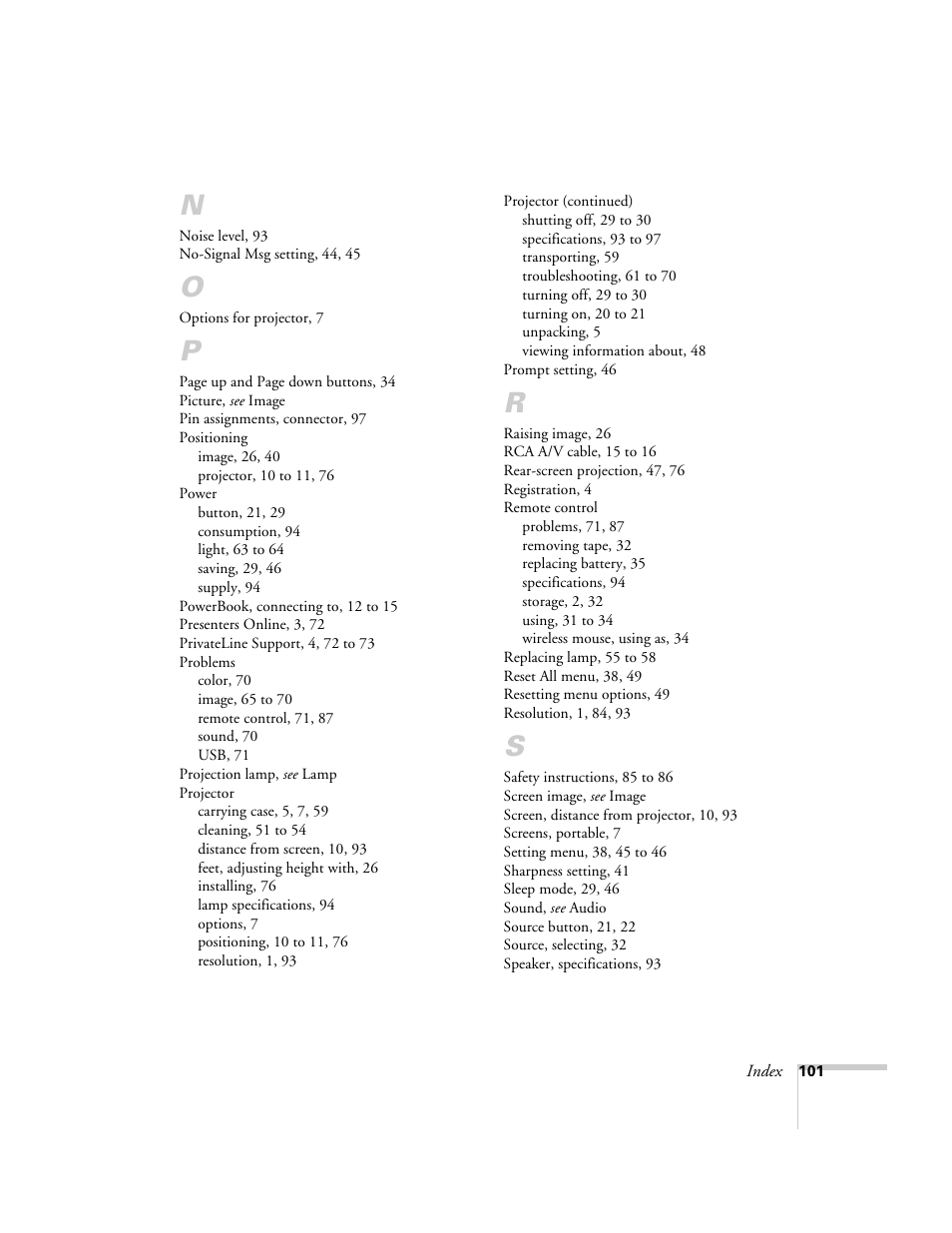 Epson 73c User Manual | Page 107 / 108