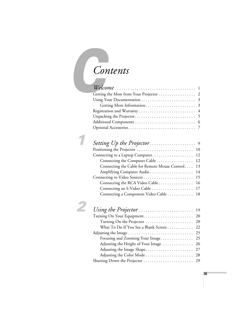 Epson 73c User Manual | Page 3 / 108