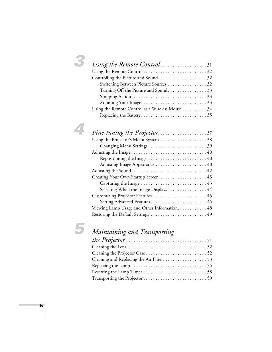 Epson 73c User Manual | Page 4 / 108