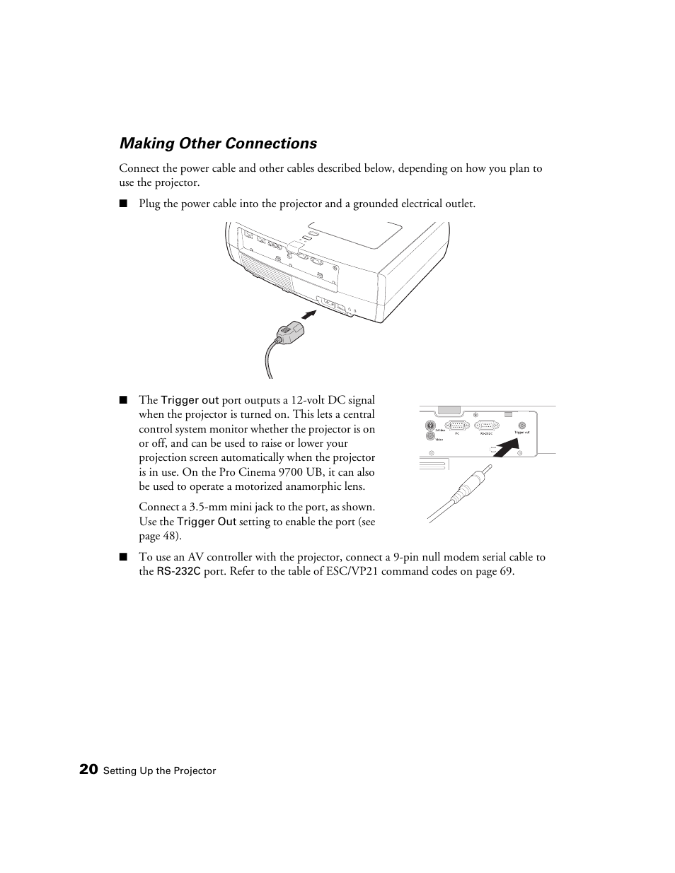 Making other connections | Epson 9700 User Manual | Page 20 / 80