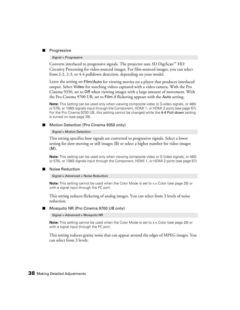 Epson 9700 User Manual | Page 38 / 80