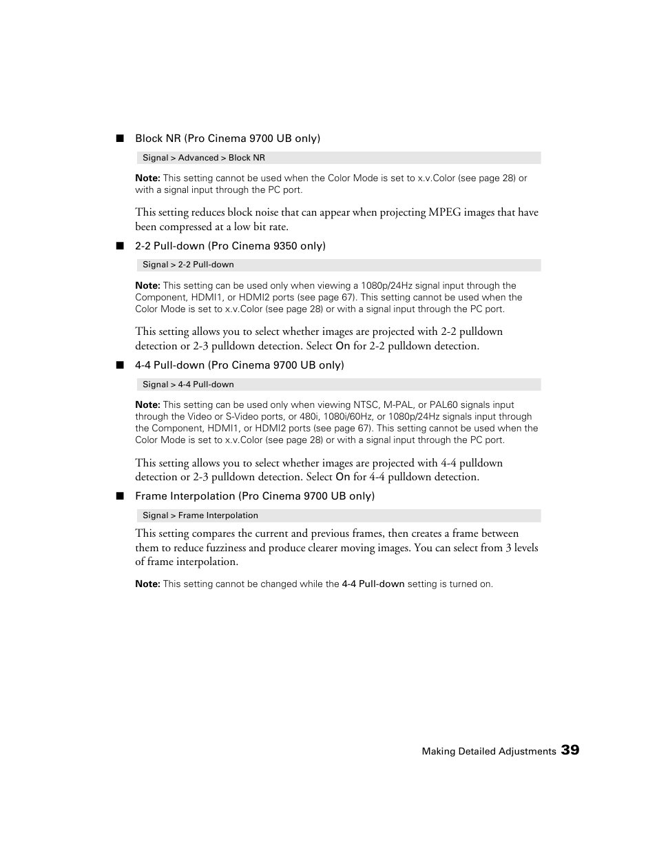 Epson 9700 User Manual | Page 39 / 80