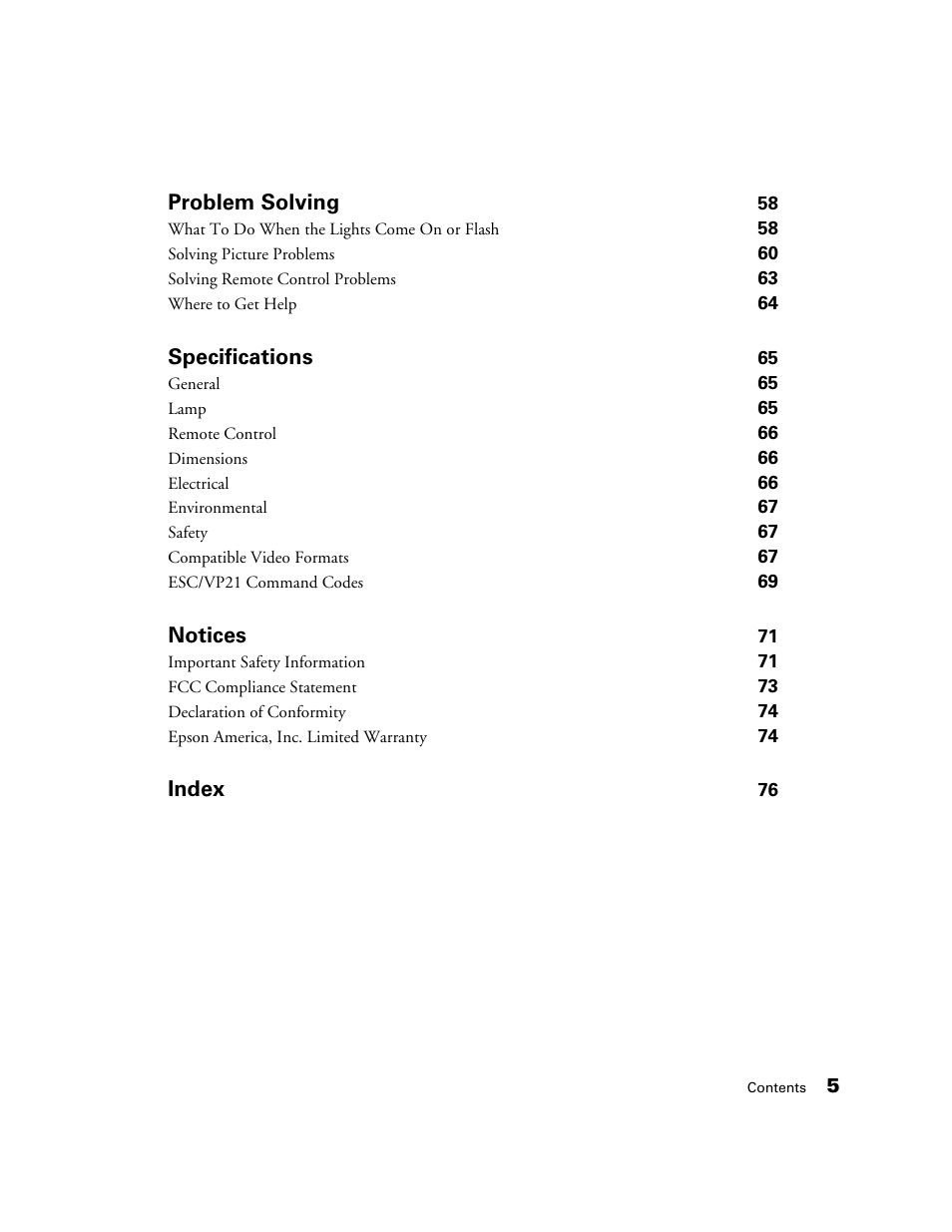 Epson 9700 User Manual | Page 5 / 80