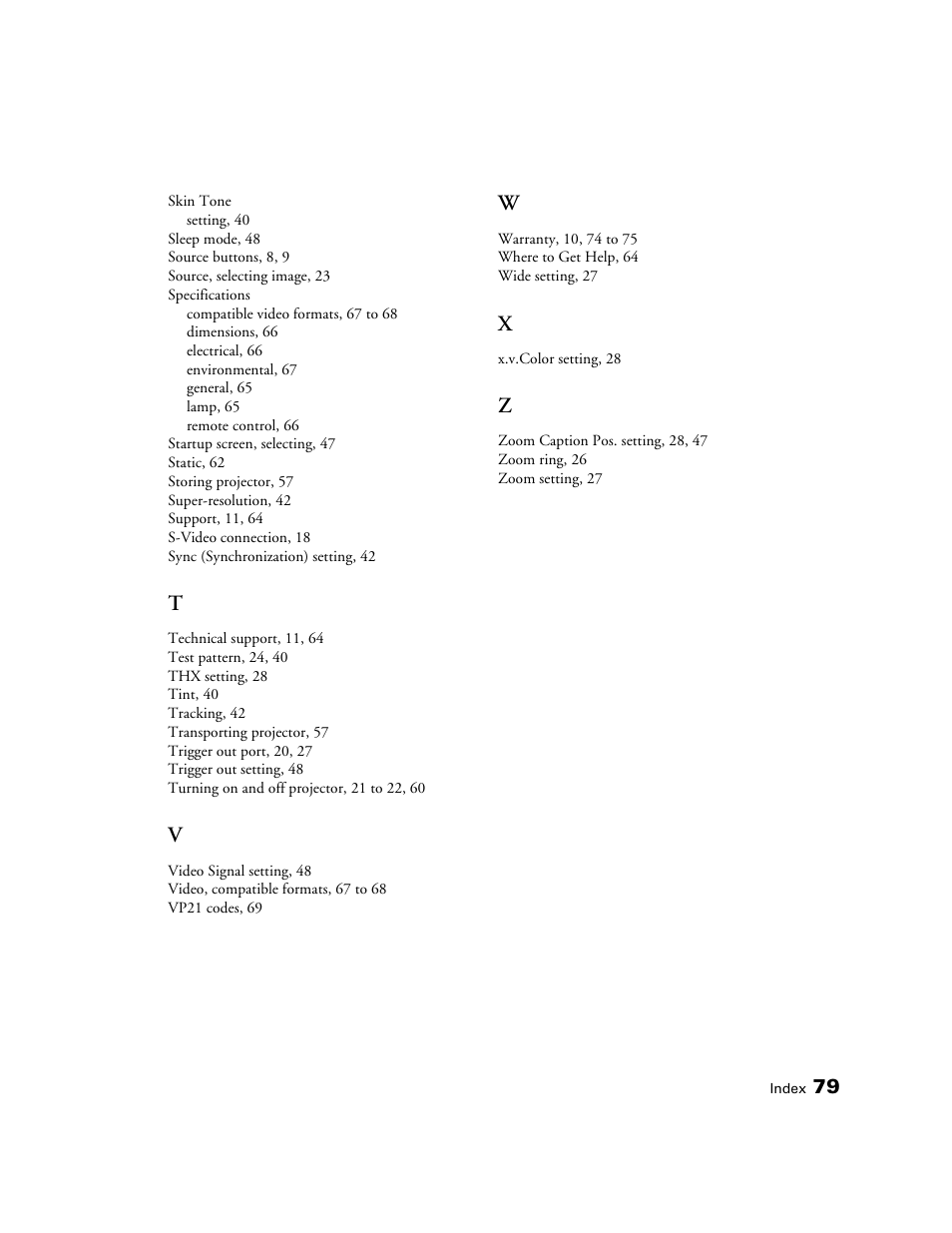 Epson 9700 User Manual | Page 79 / 80