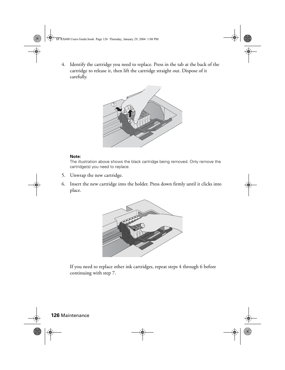 Epson All-In-One Stylus Photo RX600 User Manual | Page 126 / 164