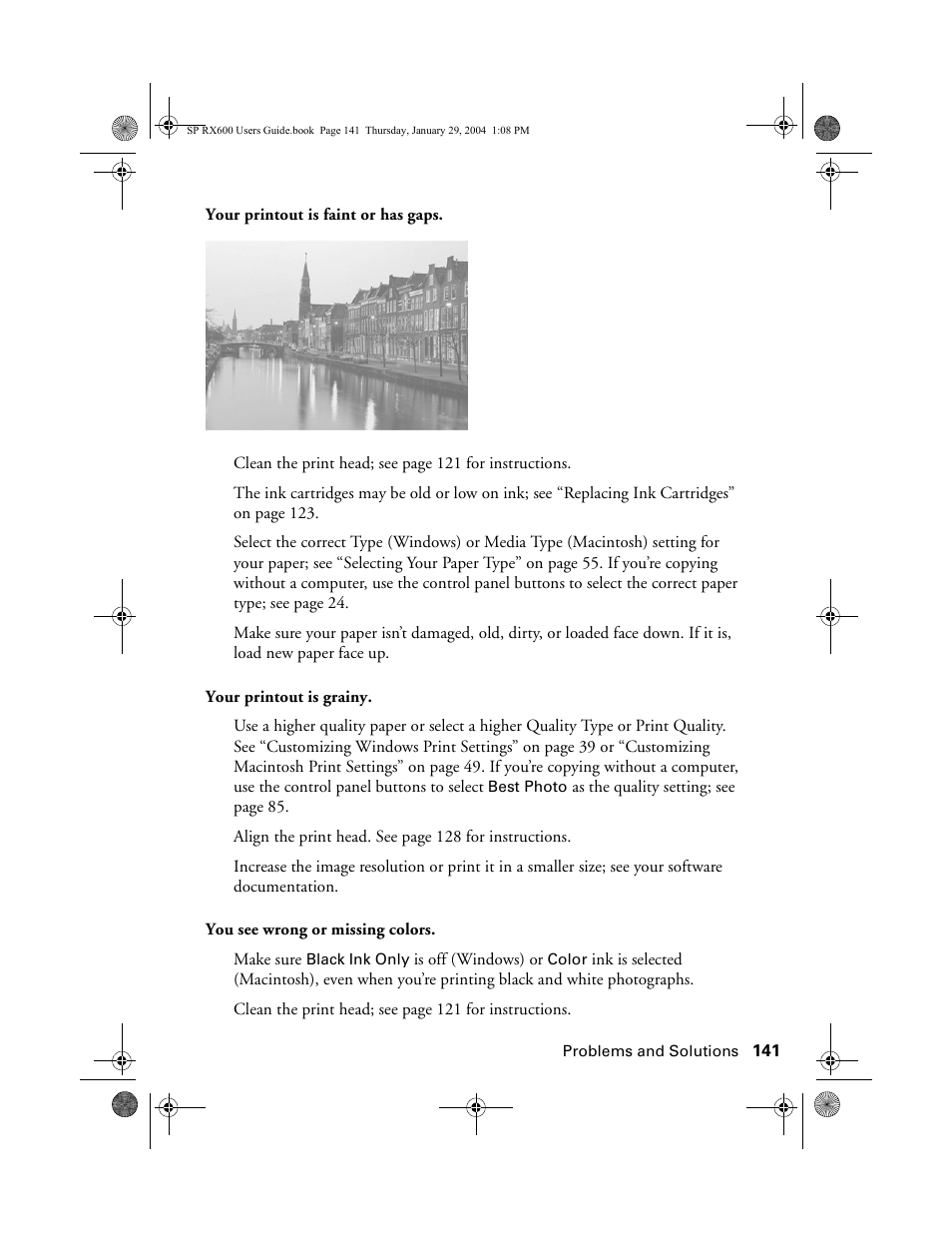 Epson All-In-One Stylus Photo RX600 User Manual | Page 141 / 164