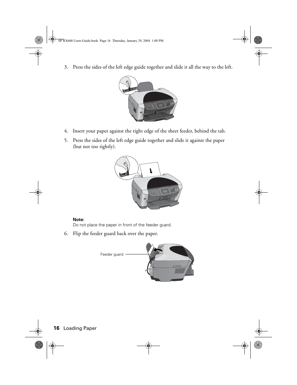 Epson All-In-One Stylus Photo RX600 User Manual | Page 16 / 164