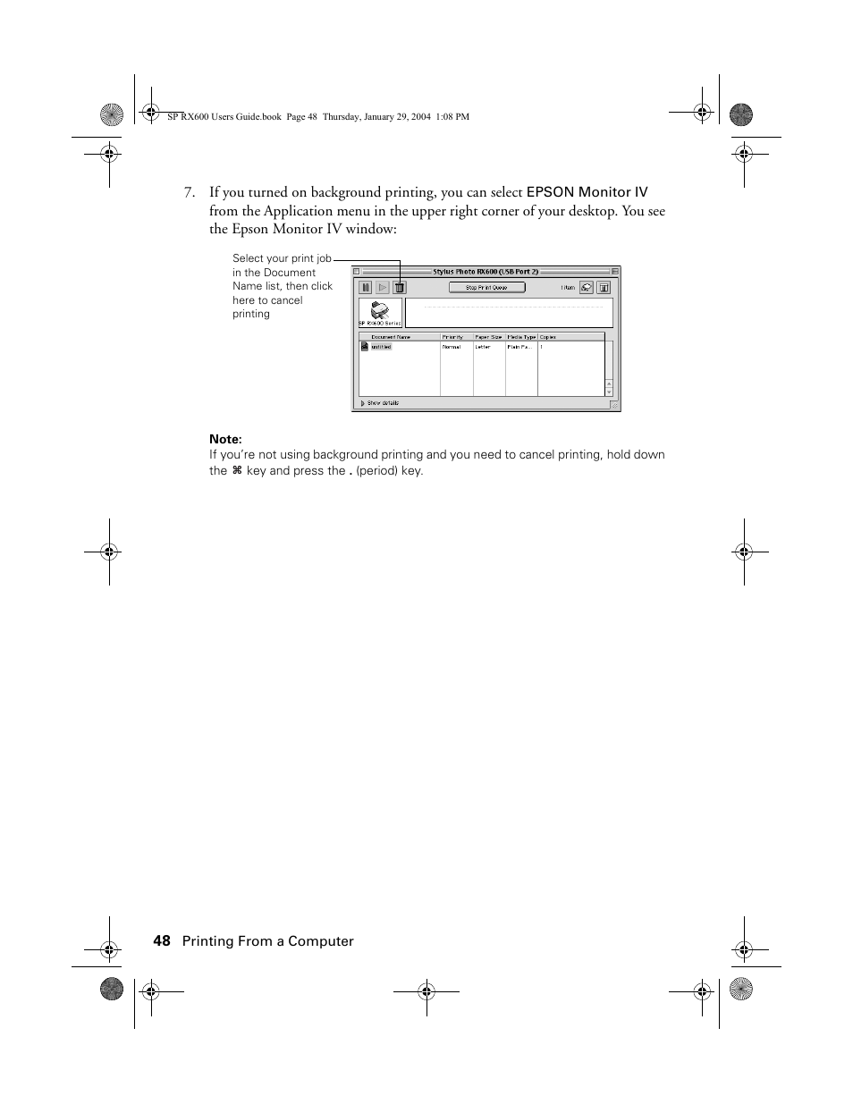 Epson All-In-One Stylus Photo RX600 User Manual | Page 48 / 164