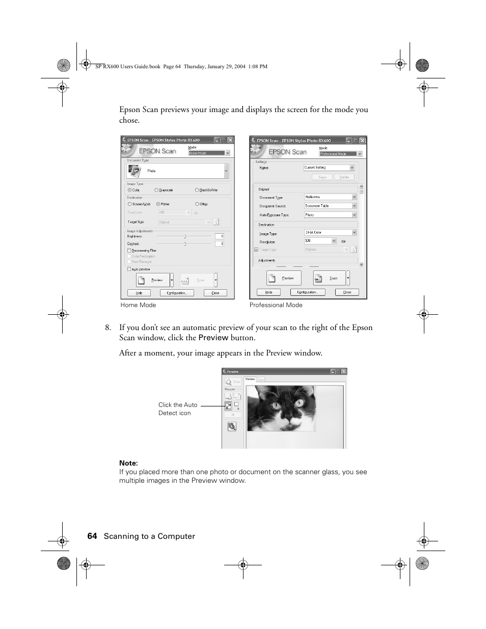 Epson All-In-One Stylus Photo RX600 User Manual | Page 64 / 164