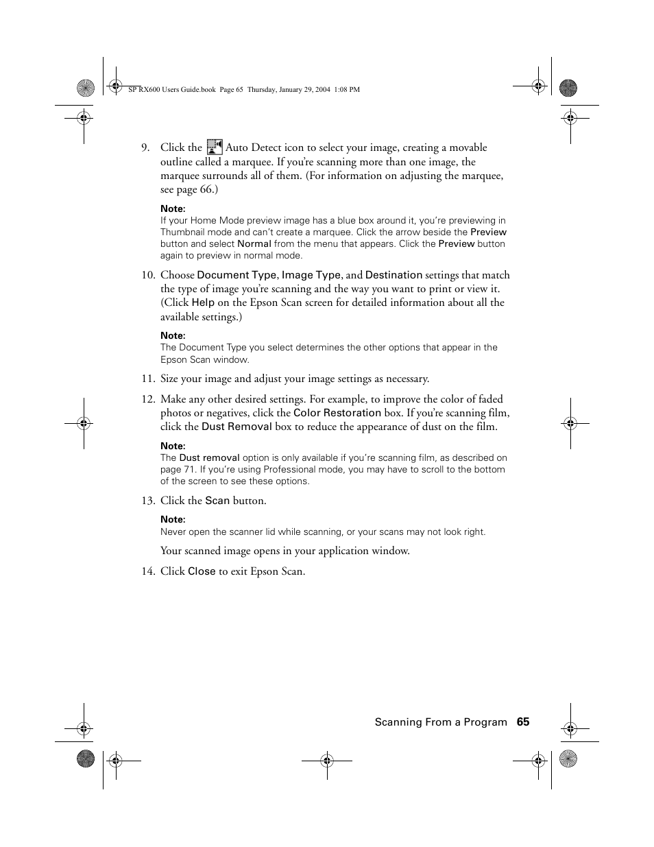 Epson All-In-One Stylus Photo RX600 User Manual | Page 65 / 164