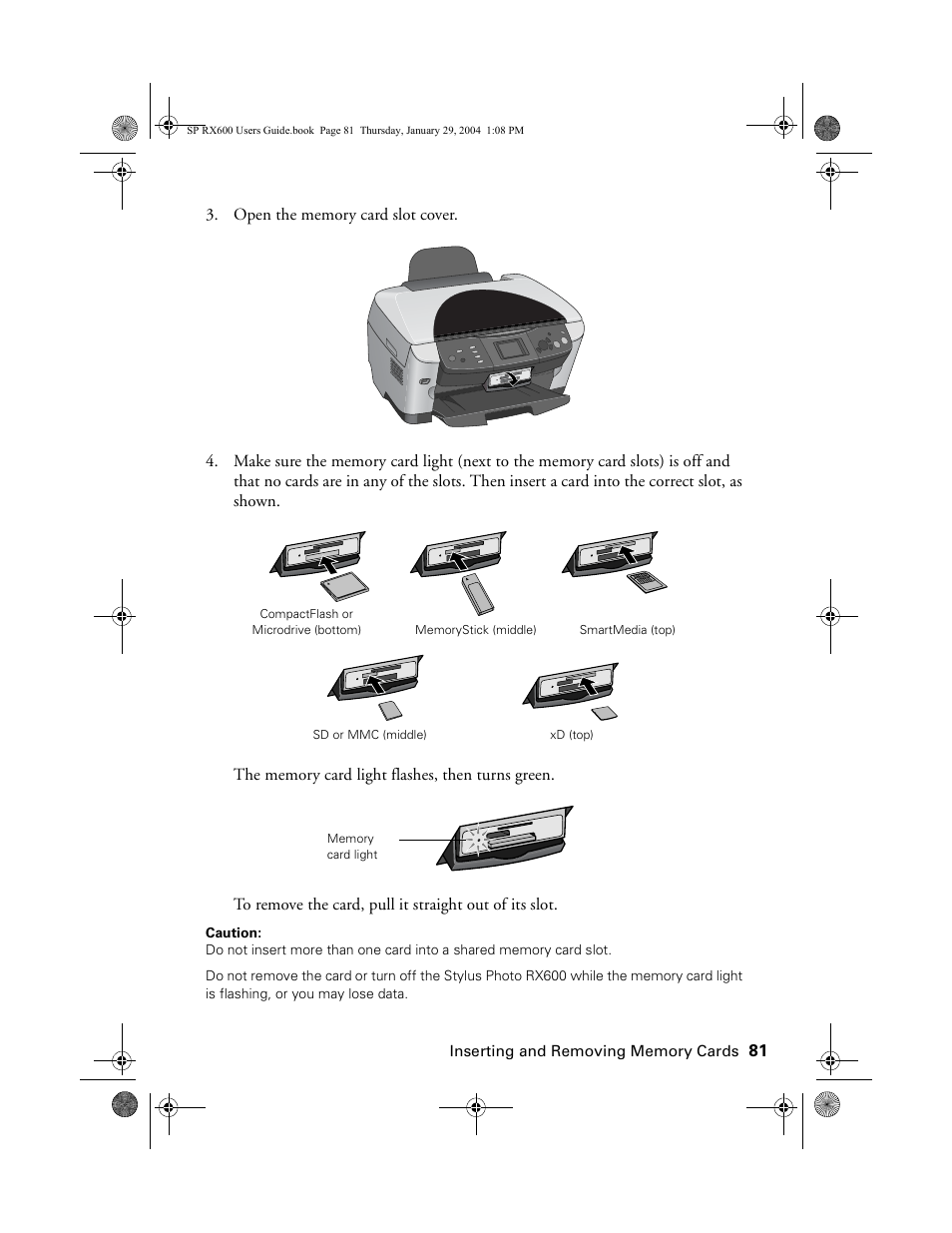 Epson All-In-One Stylus Photo RX600 User Manual | Page 81 / 164
