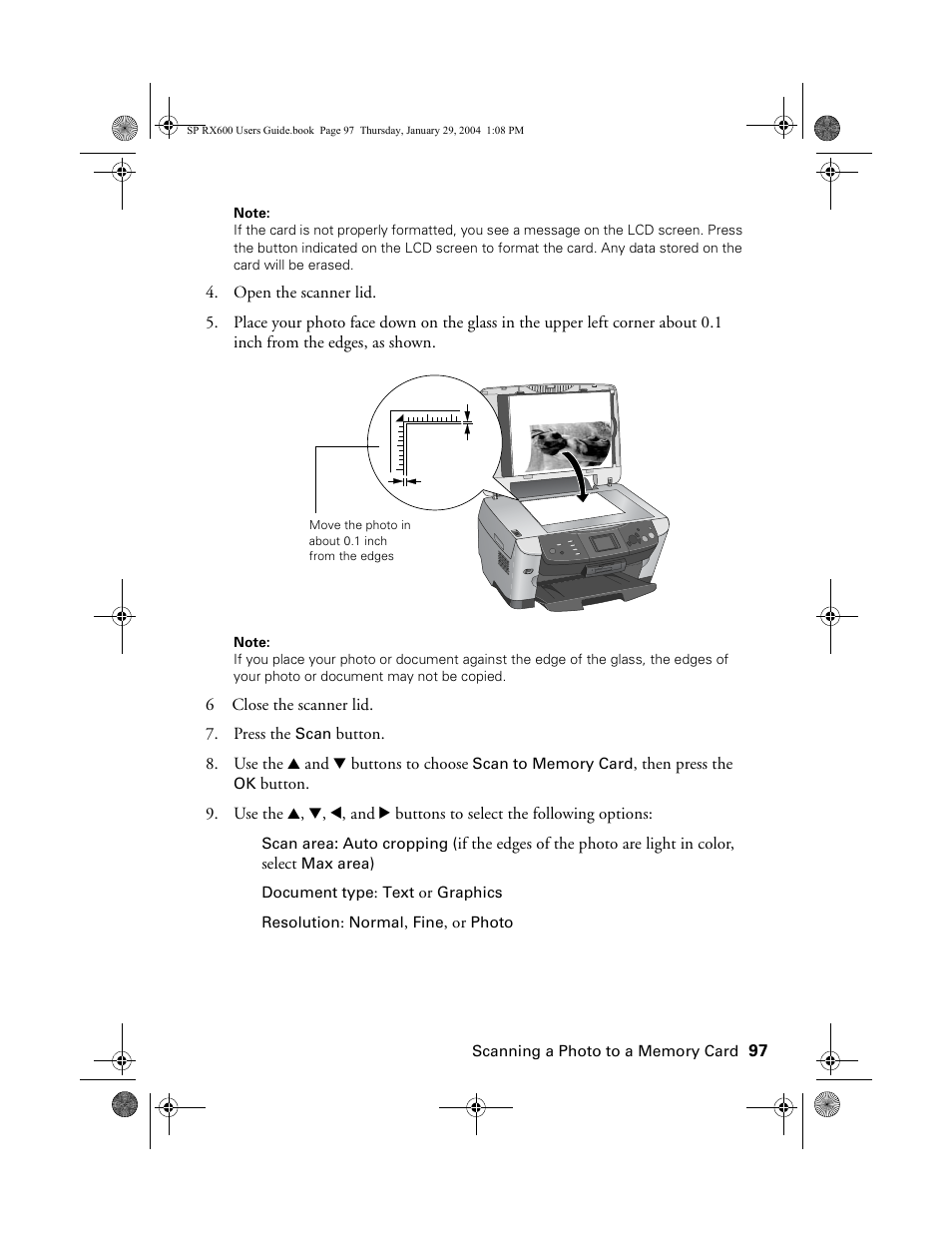 Epson All-In-One Stylus Photo RX600 User Manual | Page 97 / 164