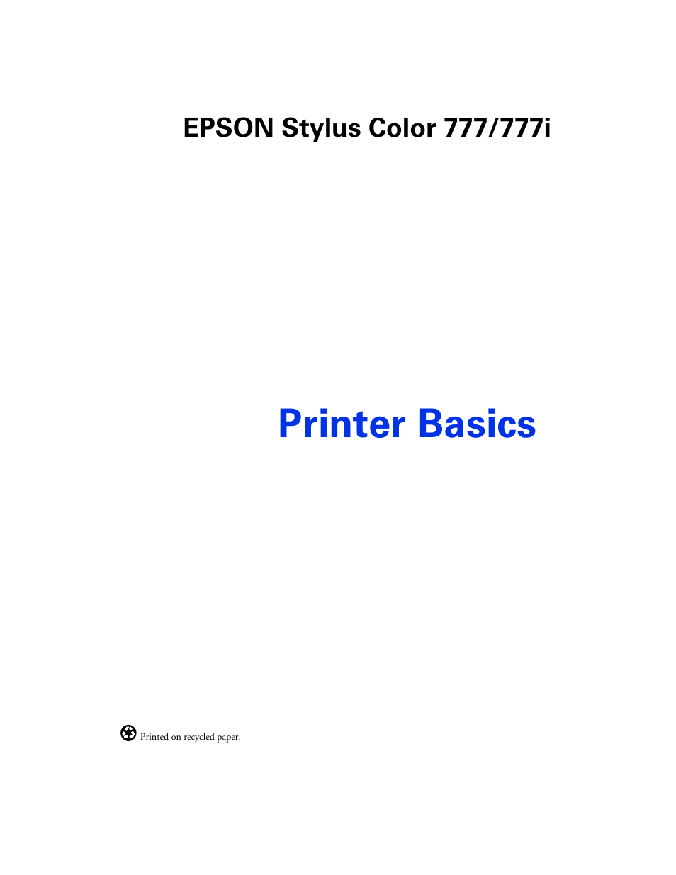 Epson 777 User Manual | 53 pages