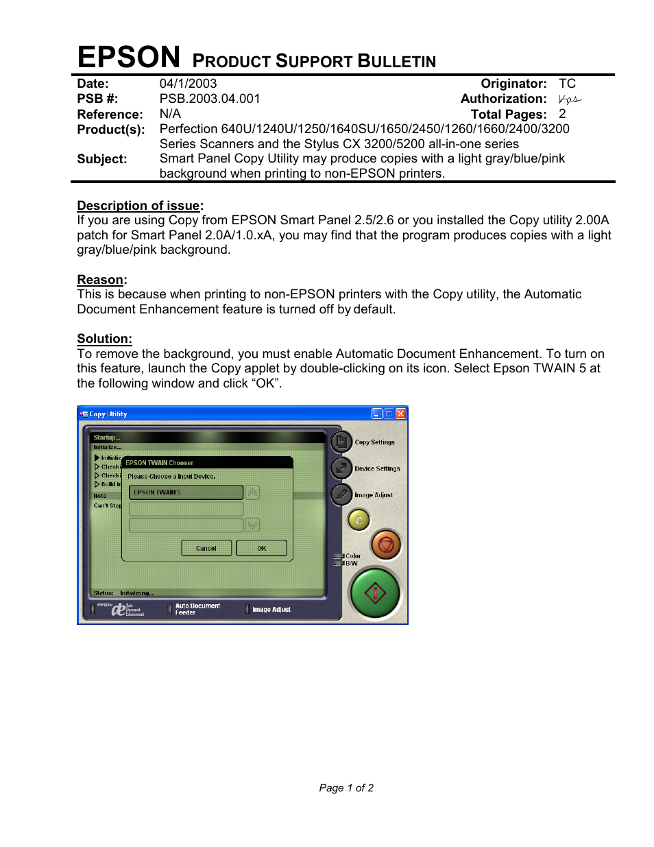 Epson | Epson Expression 10000XL- Photo E10000XL-PH User Manual | Page 11 / 36