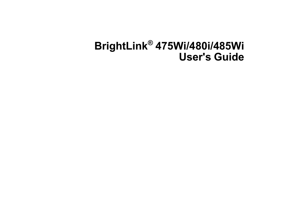 Epson 485Wi User Manual | 259 pages