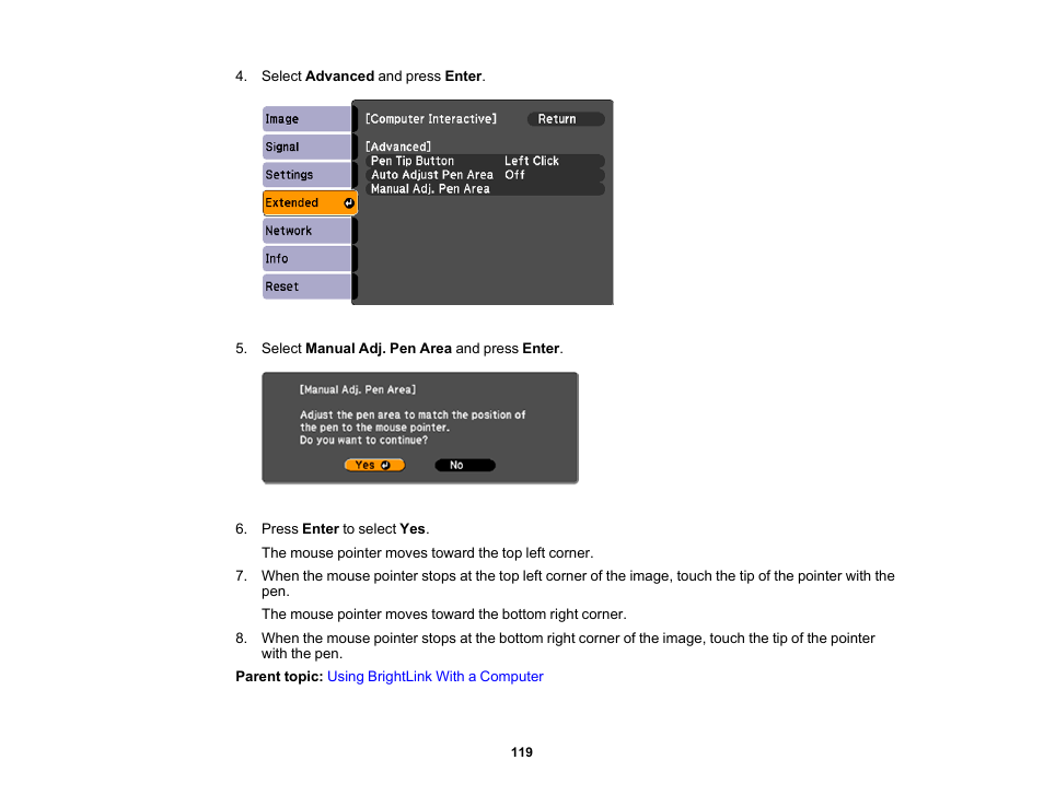 Epson 485Wi User Manual | Page 119 / 259