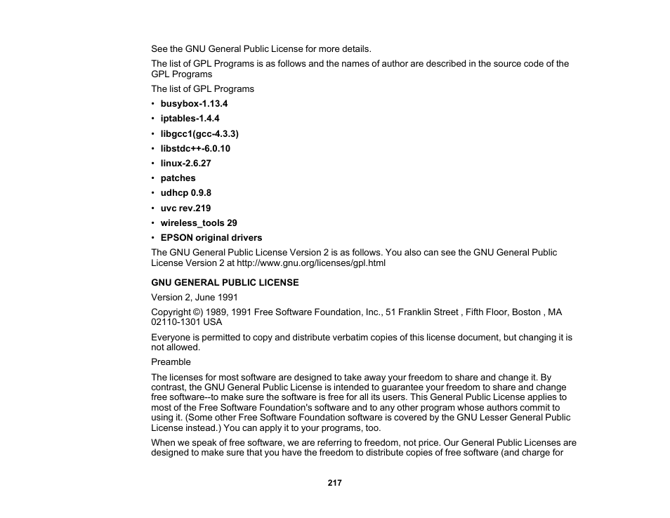 Epson 485Wi User Manual | Page 217 / 259