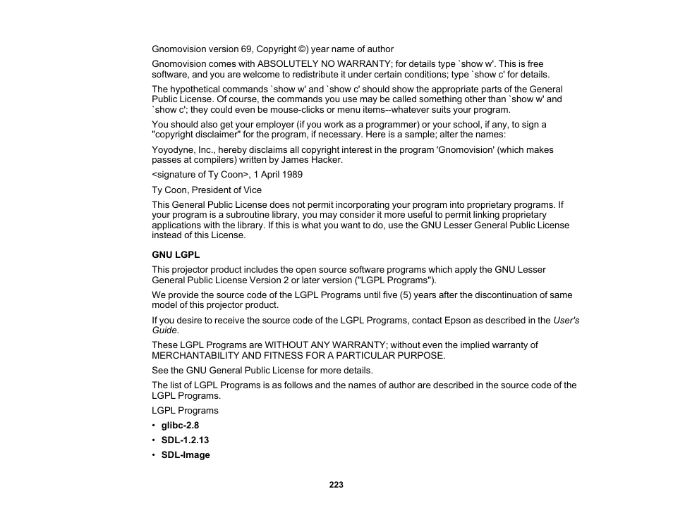 Epson 485Wi User Manual | Page 223 / 259