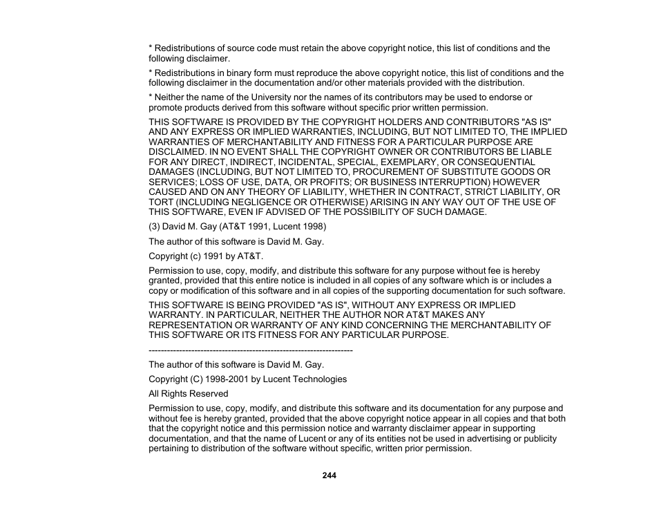 Epson 485Wi User Manual | Page 244 / 259