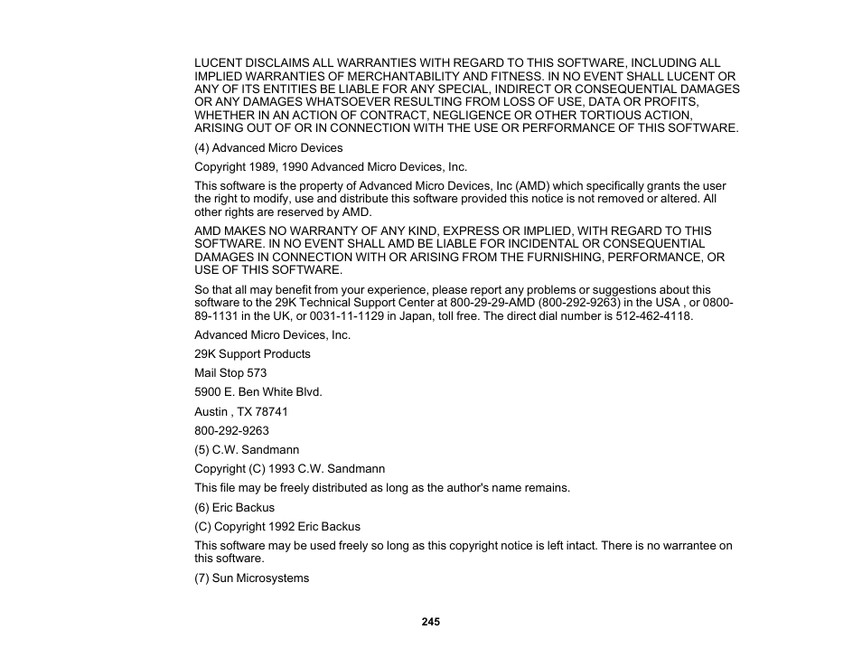 Epson 485Wi User Manual | Page 245 / 259