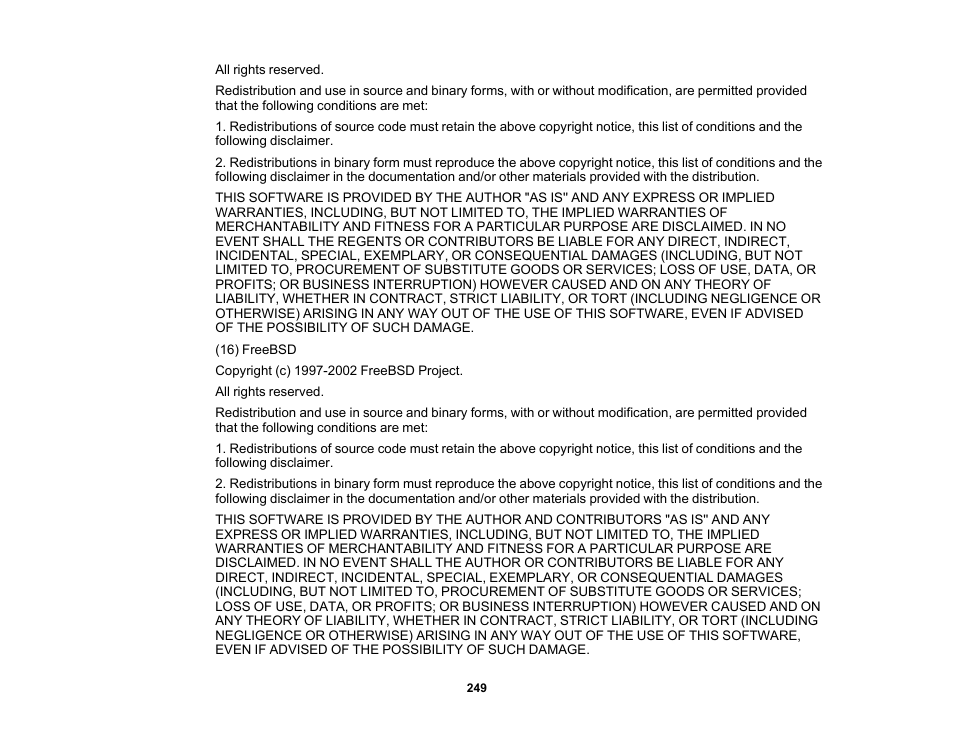 Epson 485Wi User Manual | Page 249 / 259