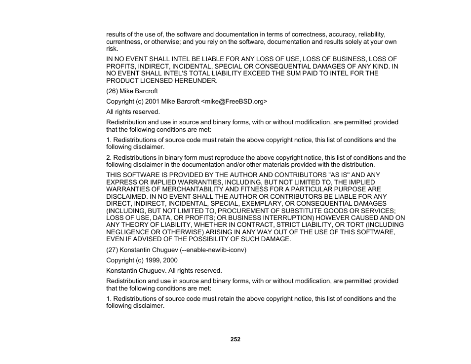 Epson 485Wi User Manual | Page 252 / 259