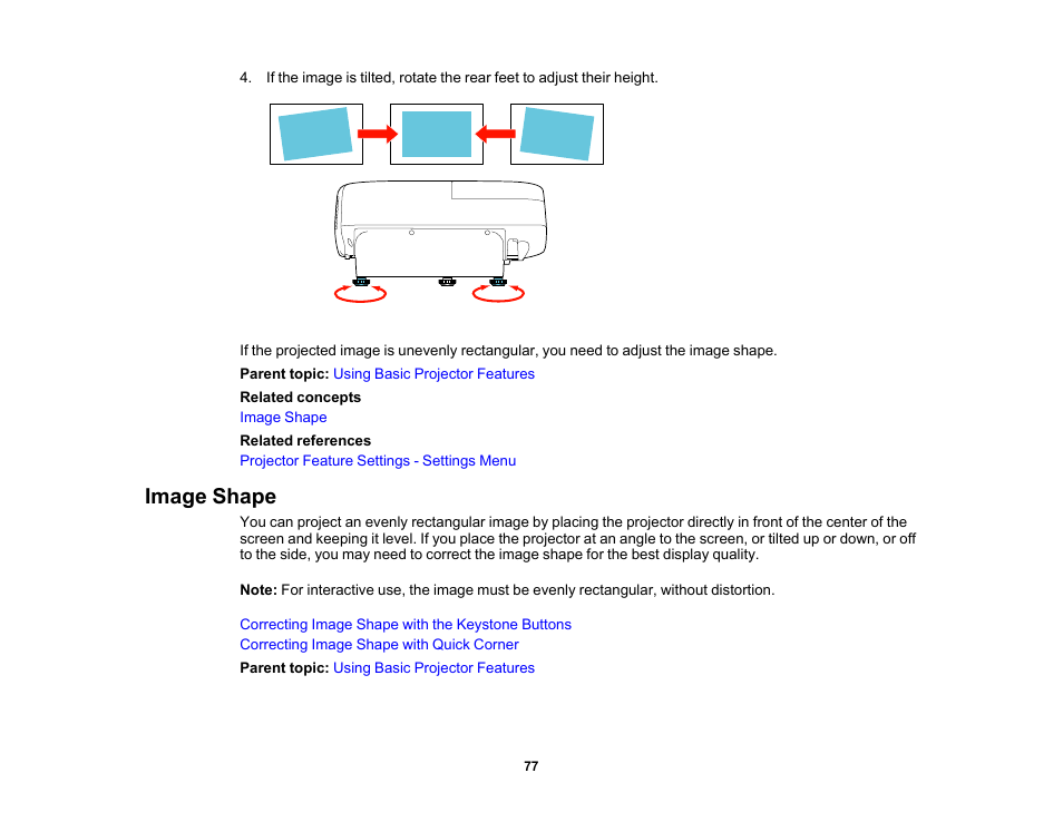 Image shape | Epson 485Wi User Manual | Page 77 / 259