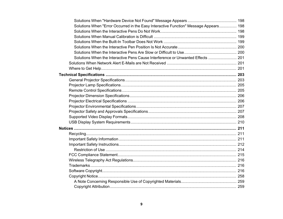 Epson 485Wi User Manual | Page 9 / 259