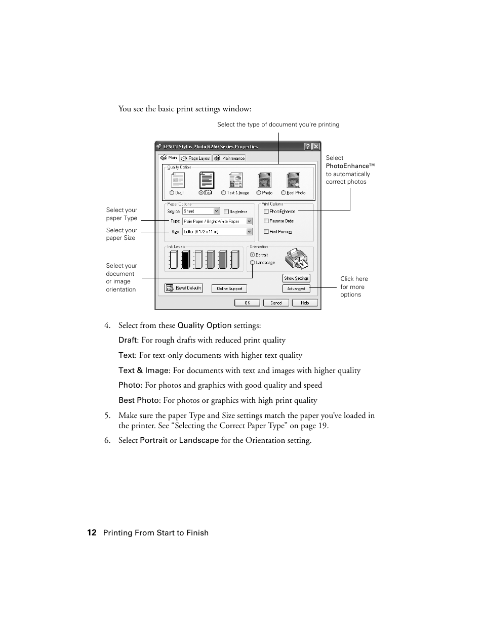 Epson Ultra Hi-Definition Photo Printer R260 User Manual | Page 12 / 82